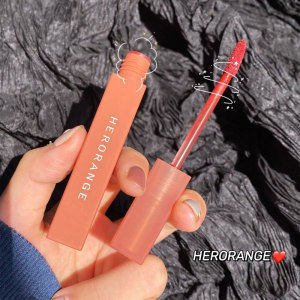 HERORANGE water proof liquid lipstick oem make up 6 shades with cute packaging mineral MSDS waterproof liquid lipstick