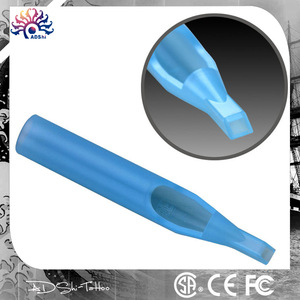 High quality Disposable Blue Tattoo Tip & Tube, 50pcs sterilized round flat tattoo tips