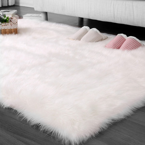 Hot sale customized color faux thick fur carpet rug with long hair