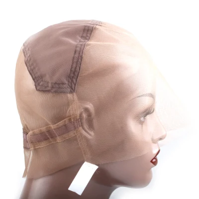 Hot Selling Brown Swiss Lace Adjustable Straps Full Lace Wig Cap for Wig Making