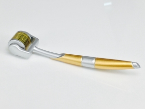 Medical Grade ZGTS Derma Roller Golden Handle Microneedle Derma Roller Titanium 192 Micro Needle Roller