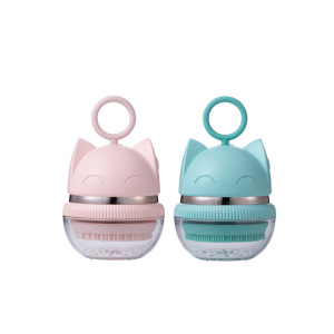 New Arrival Cute Kitty Cleaner USB Chargeable Electric Rotating Facial Cleansing Brush Face Cleanser Massager