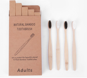 OEM Private Logo CE Approved Eco- Friendly Charcoal Bristles Bamboo Toothbrush