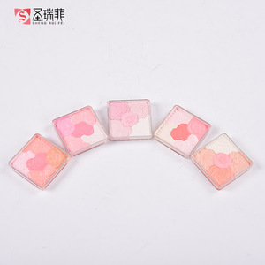 OEM supplier rose pattern make up blush natural baked blush blushes flower softening blusher