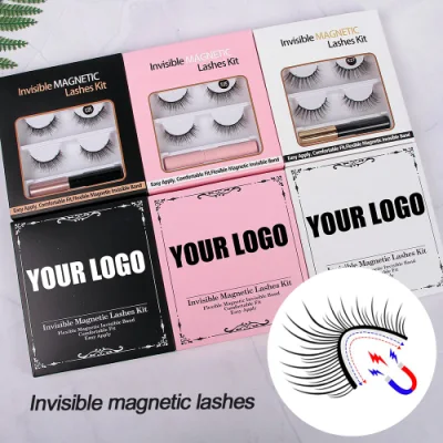 Own Brand 8d 6 Magnet Lashes Magnetic Eyelash Set Private Label 3D Magnetic False Eyelashes with Eyeliner