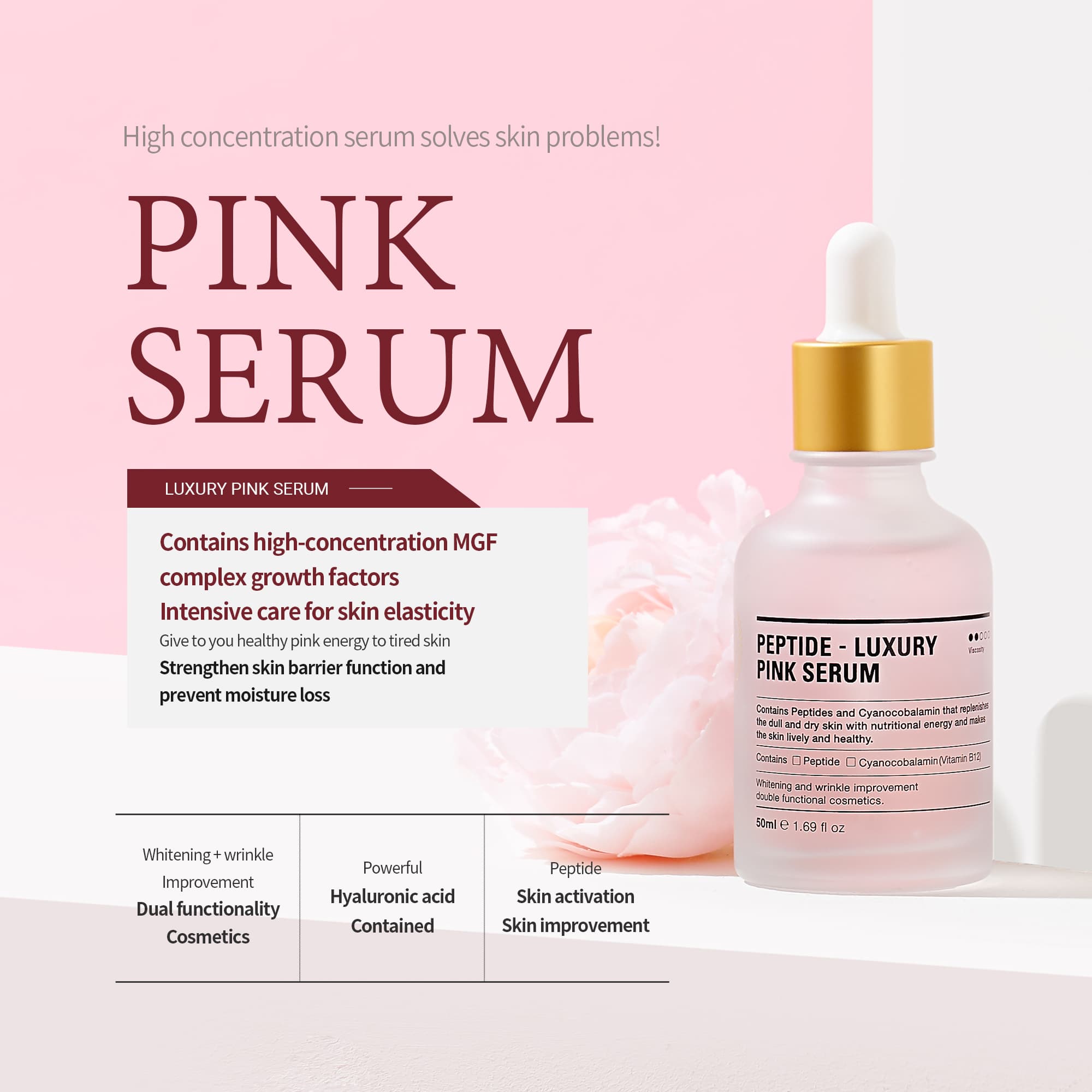 PEPTIDE LUXURY PINK SERUM