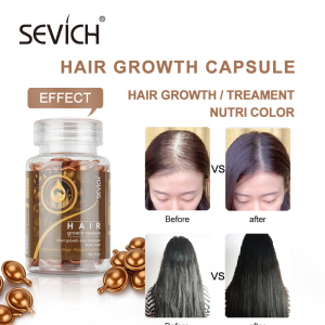 private label Hair Vitamin 30 capsules per bottle with castor oil extract help hair growth for Hair care