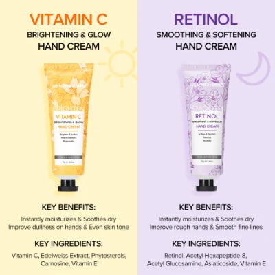 Private Label Skin Care Smoothing Nourishing Retinol Moisturizing Anti Wrinkle Hand Cream Lotion