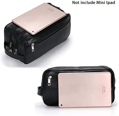 Promotional Mens PU Leather Travel Cosmetic Bag