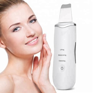 Rechargeable Ultrasonic Face Skin Scrubber Facial Cleaner Peel Vibration Blackhead Removal Exfoliating Pore Face Skin Care Tools