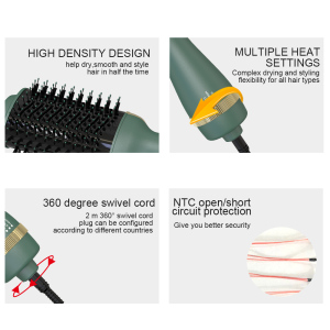 Ulelay Professional Salon OEM Hot Air Brush Styler And Dryer with 100v and 220v Electric Hot Air Brush Hair Curler Iron