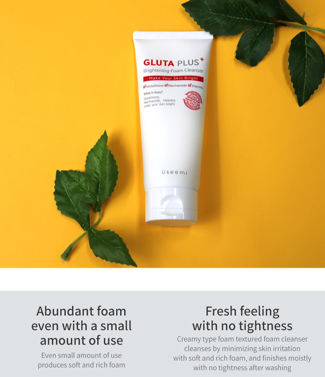 Useemi GLUTA PLUS Brightening Foam Cleanser
