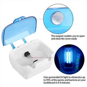 UV Light Toothbrush Sterilizer Sanitizer Cleaner Holder Wall-Mounted