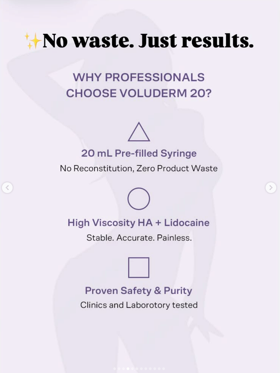 VOLUDERM 20 BODY SHOT  ,Skin Care, Body Filler,  Filler