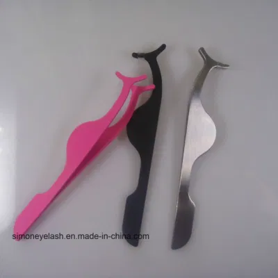 Wholesale Newest High Quality Pink Lash Applicator Tweezers with Private Label