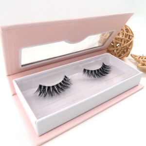 Worldbeauty wholesale private label eyelashes clear band Korean silk PBT fiber 3D faux mink lashes