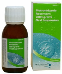 Metronidazole 200mg/5ml oral suspension100ml (VET)