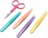 Tweezers Set 5-Piece Professional Stainless Steel Tweezers with Curved Scissors Tweezer for Eyebrows Splinter & Ingrown