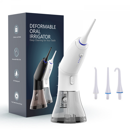 Electric Water Flosser with 260ML water tank Cordless Portable Electric oral irrigator for Teeh 4 Modes and 3 Jet Tips,