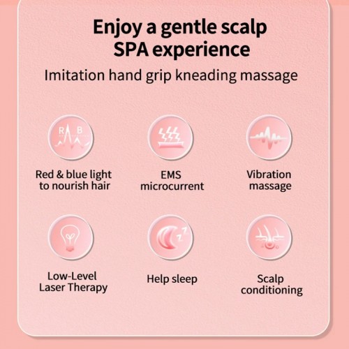 Home Use Red Light Therapy Sonic Vibrating Scalp Massager Hair Serum Applicator Hair Growth Laser Comb