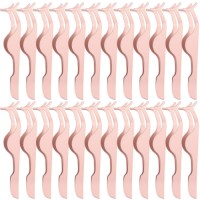 24 PCS False Eyelashes Applicator Tool Stainless Steel Eyelash Extension Tweezers Remover Clip Eyelash Tweezers ( Rose Gold )