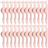 24 PCS False Eyelashes Applicator Tool Stainless Steel Eyelash Extension Tweezers Remover Clip Eyelash Tweezers ( Rose Gold )