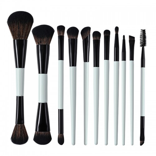 11-Piece Professional Makeup Brush Set | Face & Eye Brushes with Wooden Handles | OEM/ODM Available