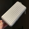 7-Inch Waterproof White PP Hard-shell Suitcase Cosmetic Bag Small Makeup Case For Evening Travel
