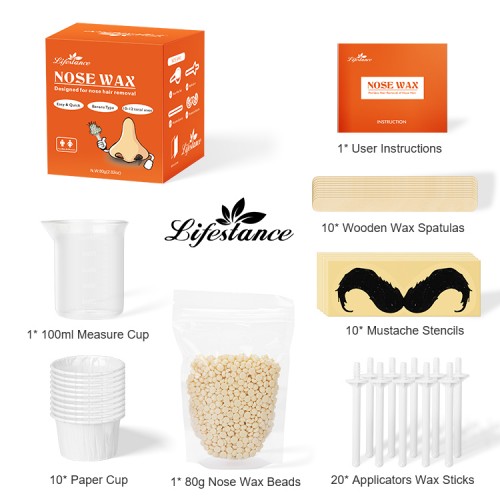 Lifestance nose wax kit organic vegan depilatory nose hair wax online video pictures support