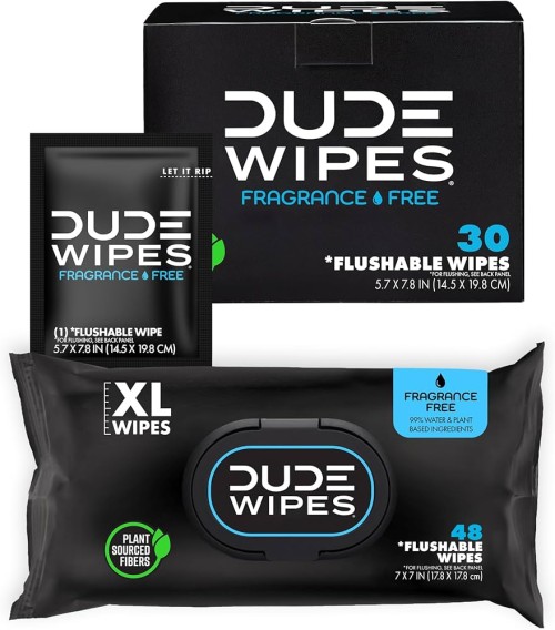 DUDE Wipes Flushable Wet Wipes (48 Count