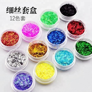 12 colors Pretty Nail Designs Laser Nail Glitter Nail Art Supplies