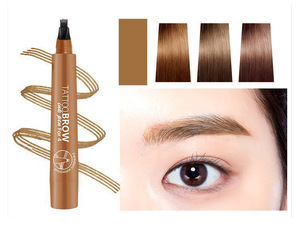 2019 New Arrival 4 Tips Long Lasting Waterproof Liquid Eyebrow Pencil, Make Your Own Brand Brow Pen