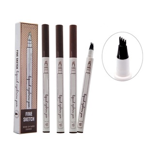 2019 New Products Microblading 4 Head Fine Sketch Liquid Waterproof Eyebrow Tattoo Pen Eye Brow Pencil