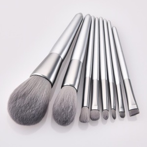 8 pcs Micro Crystal Fibre Silver Moon Light Makeup Brush OEM