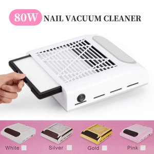 80W Nail Dust Collector Fan Vacuum Cleaner Manicure Machine Tools With Filter Strong Power Nail Art Tool Nail Vacuum Cleaner