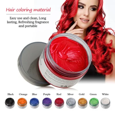 9 Colors Hair Styling Paste Hair Color Mud Cream Wax