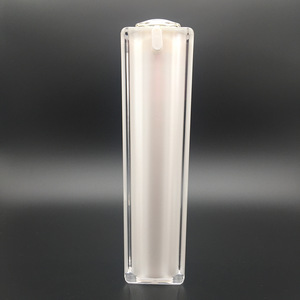 beauty cosmetics packaging pearl white airless pump bottle