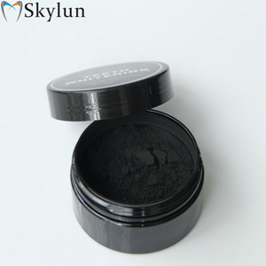 Black activated coconut charcoal tooth powder oral hygiene cleaning tooth  powder stains removal