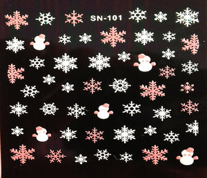 Christmas snowflake nail sticker nail art pvc stickers factory supply