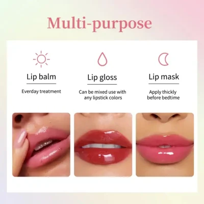 Color Changing Lip Oil for Lips Flower Fragrance Waterproof Long Lasting Magic Lip Gloss