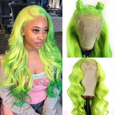 Colorful Body Wave 13X4 Lace Front Wigs High 180% Density