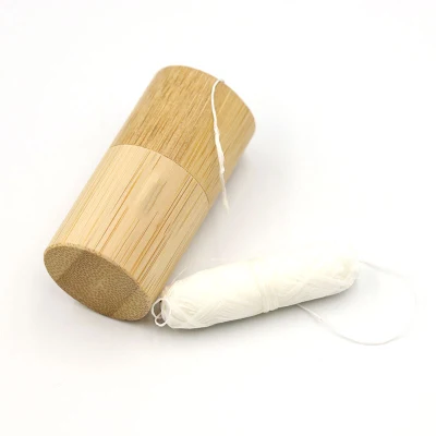 Custom Logo Corn Silk Dental Floss with Bamboo Tube