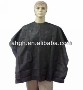 Customer logo design can be printed Disposable Nonwoven Hair Salon Barber Cape