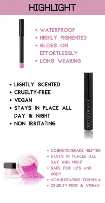 Customize Glitter Lip Gloss Kit Wholesale Lip Makeup Waterproof &amp; Smudge Proof