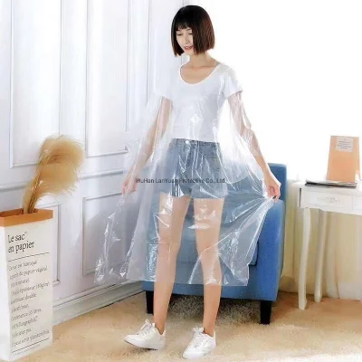Disposable Clear Plastic Hair Salon Shampoo Capes