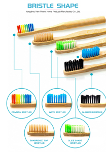 Eco-Friendly natural biodegradable adult bamboo toothbrush
