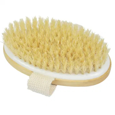 Eco-Friendly Natural Bristle Wooden Bath Brush Cleaning Washing Brush Skin Scrub Exfoliating Scrubber Back Shower Body Bath Brush