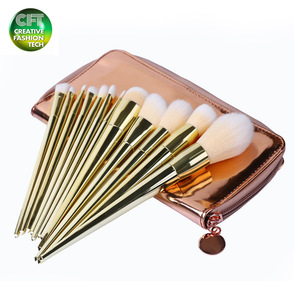 Free sample private label beauty tools 12pcs fashion synthetic hair makeup brush set