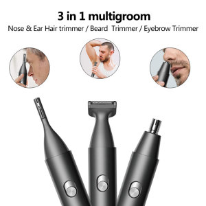 Grooming Set Nose Beard Eyebrow Rechargeable Electric Nose Hair Trimmer Nose Ear Hair Removal Trimmer For Men