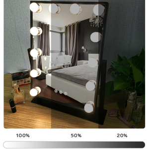Hollywood DC 5V 3 different light led large table big black hollywood makeup vanity mirror